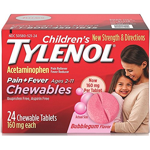 TYLENOL Children’s Pain + Fever Chewables Tablets, Bubblegum 24 ea