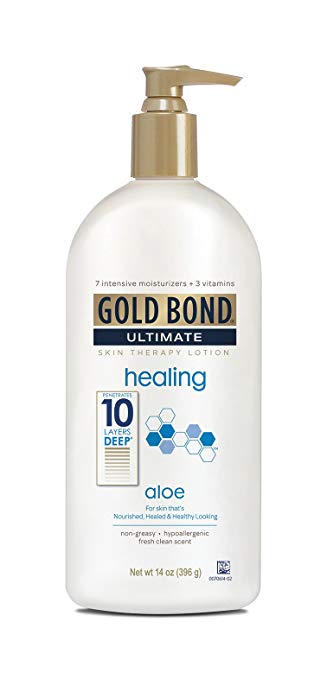 Gold Bond Ultimate Healing Skin Therapy Lotion for Dry Skin, Aloe, 14 Ounce Pump