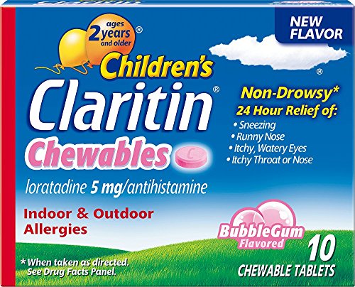 Claritin Children's Chewable Tablets, Bubble Gum, 10 Count