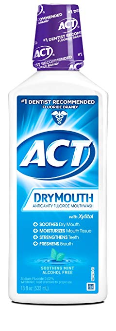 ACT Total Care Dry Soothing Mouthwash, Mint, 18 Ounce