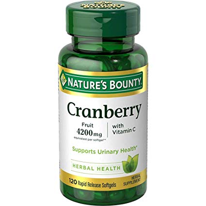 Natures Bounty Cranberry Fruit Plus Vitamin C, 4200mg (120 Softgels)