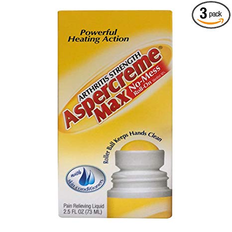 ASPERCREME Max Arthritis Strength No-Mess Roll-On Pain Relieving Liquid 2.50 oz