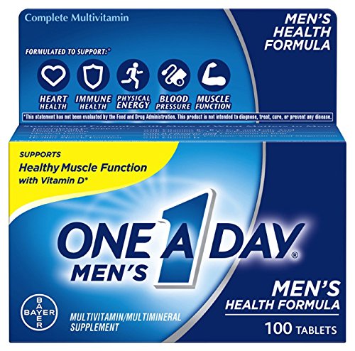 One A Day Men's Health Formula Multivitamin, , 100 counts each