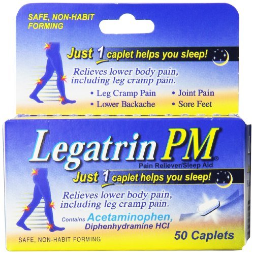 Legatrin PM Pain Reliever/Sleep Aid Caplets 50 CP - Buy Packs and SAVE