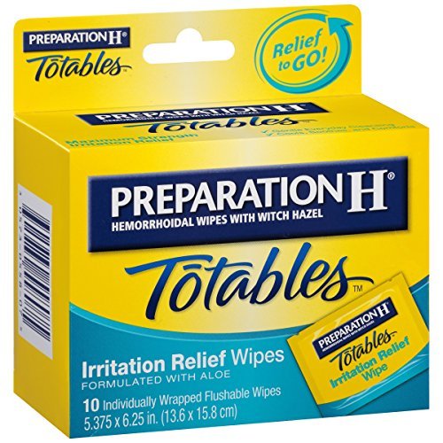 Preparation H Totables Irritation Relief Wipes 10 EA - Buy Packs and SAVE