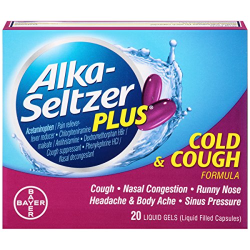 Alka-Seltzer Plus Cold and Cough Liquid Gels, 20 Count