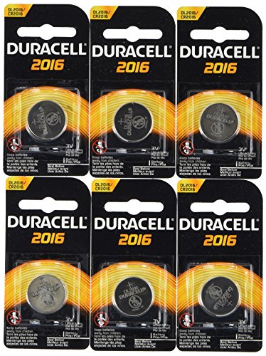 6 each: Duracell Lithium Keyless Entry Battery (DL2016BPK)