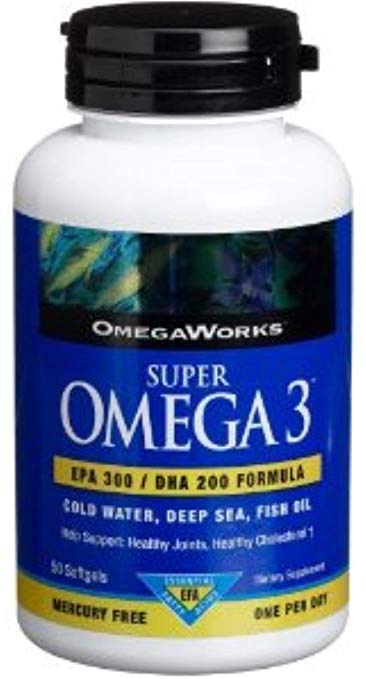 OmegaWorks Super Omega 3 EPA 300 / DHA 200 Formula Fish Oil Softgels 50 ea - Buy Packs and SAVE