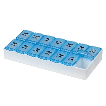 Ezy Dose Weekly Contoured Pill Planner (Assorted Colors)