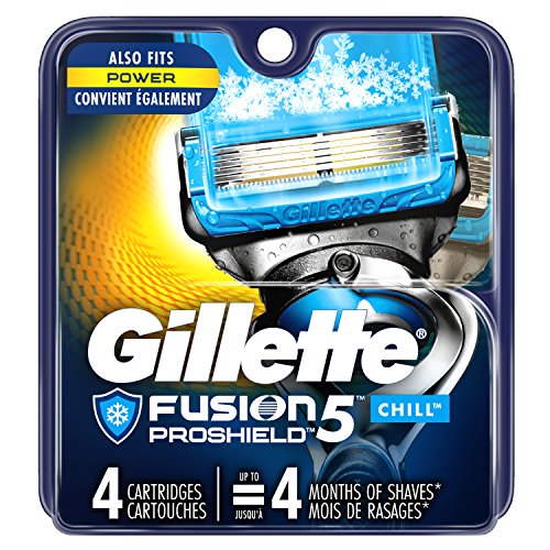 Gillette Fusion5 ProShield Chill Men's Razor Blades, 4 Blade Refills