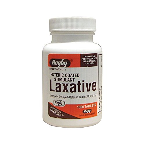 Laxative Bisacodyl 5 mg 1000 Tabs