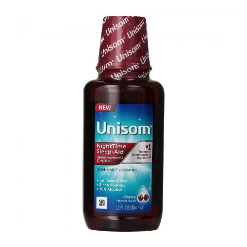 Unisom Liquid, Cherry, 12 oz