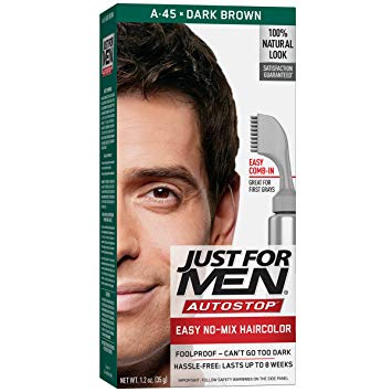 Just For Men AutoStop Men's Comb-In Hair Color, Dark Brown