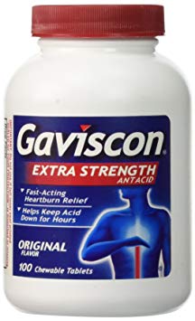 Gaviscon Antacid Extra Strength Chewable Tb Original 100 ct