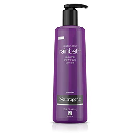 Neutrogena Rainbath Restoring Shower And Bath Gel, Moisturizing Body Wash and Shaving Gel with Clean Rinsing Lather, Fresh Plum and Floral Scent, 16 fl. oz