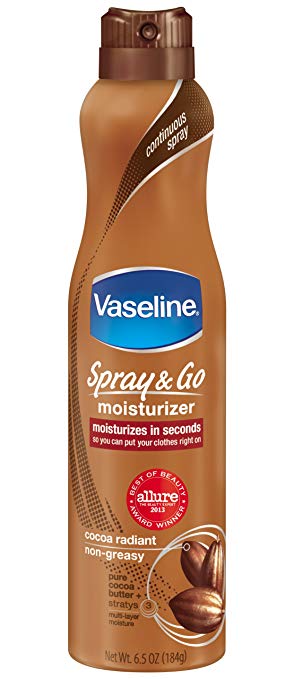 Vaseline Spray and Go Moisturizer in Cocoa Radiant, 6.5 Ounce