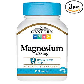 21st Century Magnesium 250 mg Tablets, 110 Count