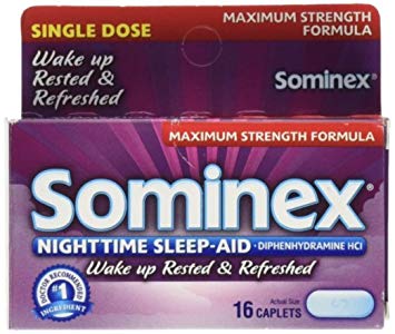 Sominex Nighttime Sleep-Aid Caplets, Maximum Strength, 16 ea