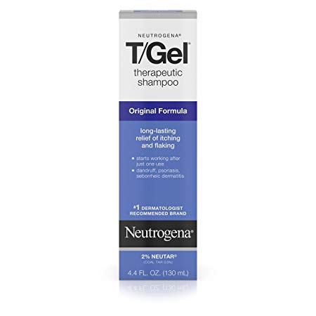 Neutrogena T/Gel Therapeutic Shampoo Original Formula, Anti-Dandruff Treatment for Long-Lasting Relief of Itching and Flaking Scalp as a Result of Psoriasis and Seborrheic Dermatitis, 4.4 fl. oz