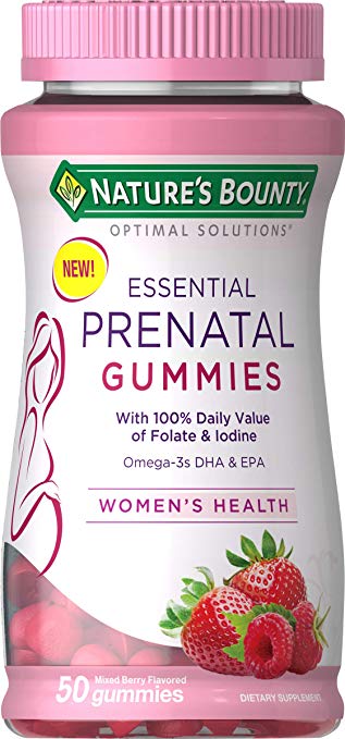 Nature's Bounty Optimal Solutions Essential Prenatal Gummies, 50 Count