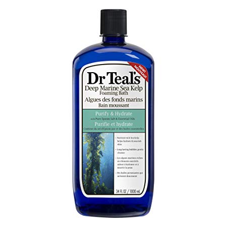 Dr Teal's Sea Kelp Foaming Bath with Epsom Salt, Purify & Hydrate 34 oz