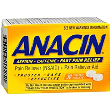 Anacin Fast Pain Relief, Pain Reducer Aspirin Tablets - 30 ea