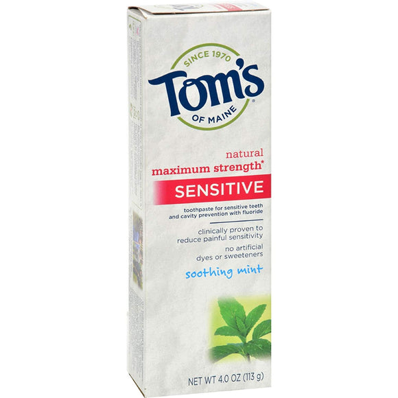 Tom's Of Maine Sensitive Toothpaste, Soothing Mint, 4 Ounce