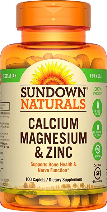 Sundown Naturals® Calcium, Magnesium and Zinc High Potency, 100 Caplets