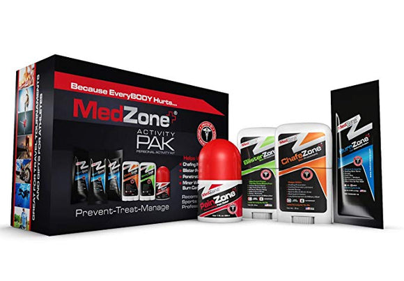 Sports Activity PAK of ChafeZone, PainZone, BlisterZone and BurnZone