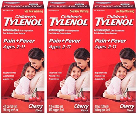 TYLENOL Children's Pain & Fever Oral Suspension Cherry Blast Flavor 4 OZ - Buy Packs and SAVE