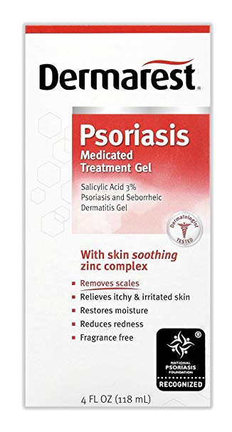 Dermarest Psoriasis Medicated Treatment Gel | Fragrance-Free | 4-Ounces | (1-Pack)