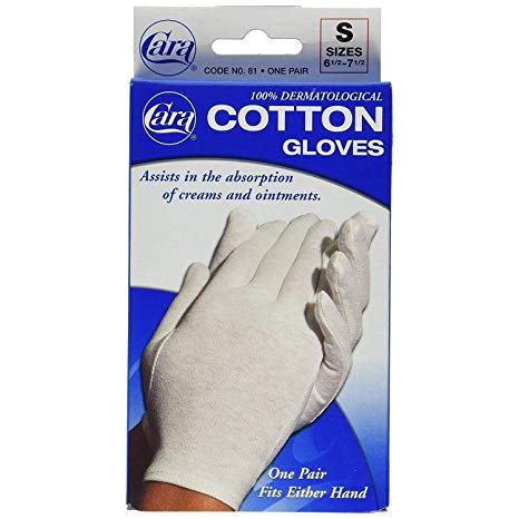 CARA Moisturizing Eczema Cotton Gloves, Small, 1 Pair