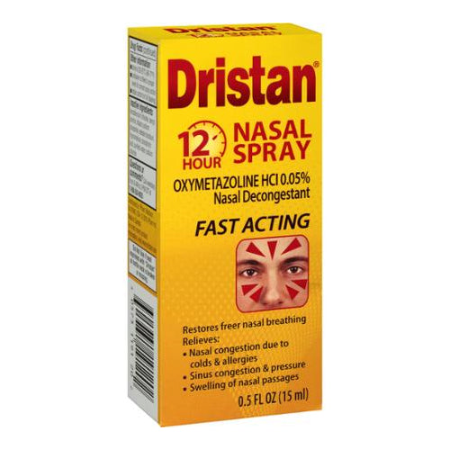 Dristan Nasal Decongestant, 12-Hr Nasal Spray, 0.5 oz