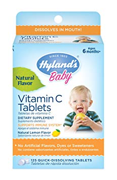 Hyland's Baby Vitamin C Tablets, Natural Dietary Supplement, 125 Count