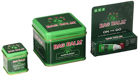 Bag Balm Bundle (8 ounces, 1 ounces Tins and On-The-go Tube)