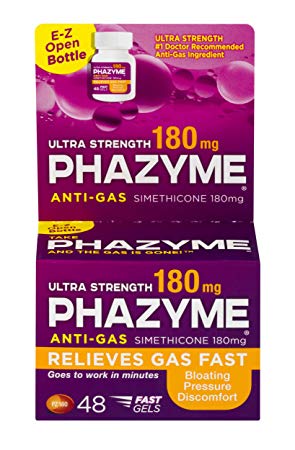 Phazyme Ultra Strength Softgel 180 Mg, 48 Fast Gels-Relieves Gas Fast-Relieves Bloating, Discomfort and Pressure