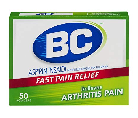 BC Aspirin Fast Pain Relief Powder | Arthritis Formula | Relieves Minor Arthritis Pain | Contains Caffeine | 50 Powders