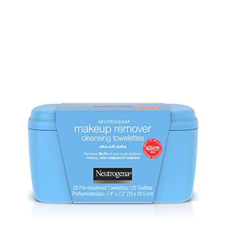 Neutrogena Makeup Remover Cleansing Towelettes, Daily Face Wipes to Remove Dirt, Oil, Makeup & Waterproof Mascara, 25 ct.