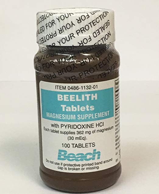 Beelith tablets magnesium supplement with and pyridoxine HCL - 100 each - Buy Packs and SAVE