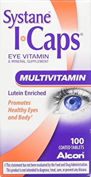 Systane ICaps Eye Vitamin & Mineral Supplement, Multivitamin Formula, 100 Coated Tablets