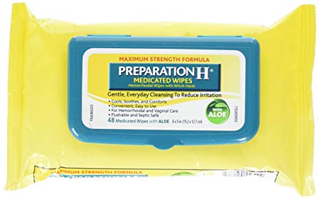 Preparation H Medicated Wipes 48 Ea