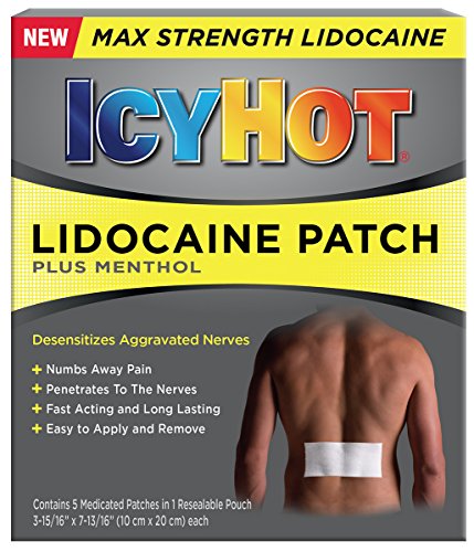ICY HOT With 4% Lidocaine Patch Plus Menthol 5ct (Pack of 1)