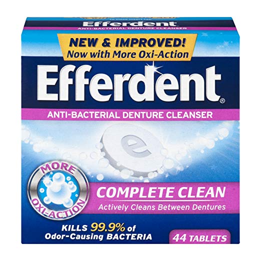 Efferdent Anti-Bacterial Denture Cleanser Complete Clean 44 Tablets