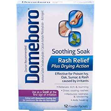 Domeboro Soothing Soak Rash Relief Powder Packets, 12 ea