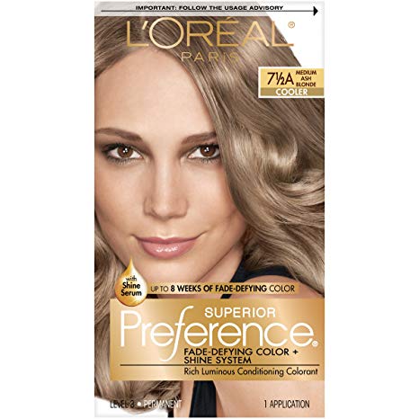 L'Oréal Paris Superior Preference Permanent Hair Color, 7.5A Medium Ash Blonde