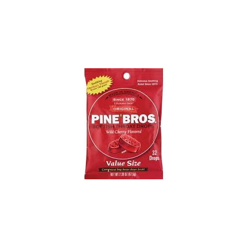 Pine Bros. Softish Throat Drops Value Pack, Wild Cherry 32 ea