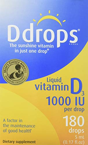 Ddrops Liquid Vitamin D3 1000 IU 5 ML