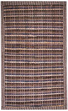 Jovi Home Border Chindi Rug, 20 x 30-Inch, Gray