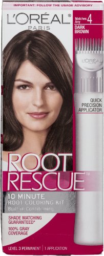 L'Oreal Paris Root Rescue Root Coloring Kit 4 Dark Brown