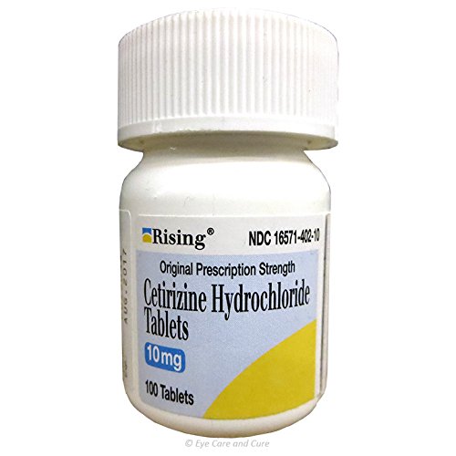 Cetirizine 10 mg Antihistamine Tablets Generic for Zyrtec 24 Hour Allergy Tablets 100 Tablets